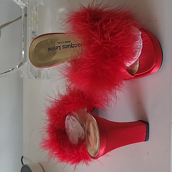 JACQUES LEVINE Platform Boudoir Shoes - Picture 3 of 7